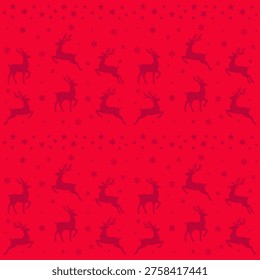 Simple seamless pattern with deer silhouettes