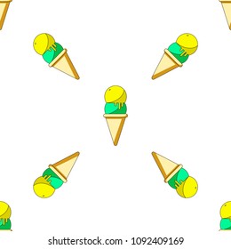 Simple seamless pattern with delicious ice cream.