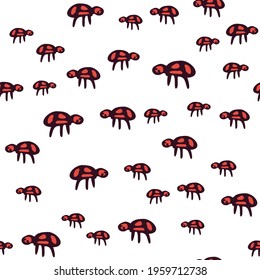 simple seamless pattern funny child bug 