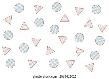 simple seamless pattern with geometric motifs and line shading. Vector Illustration Design