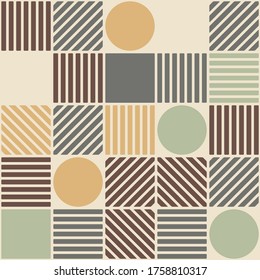 Simple seamless pattern of geometric shapes.