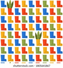 Patrón simple y sin fisuras: repetición de gumbotes. Ilustración de estilo plano 