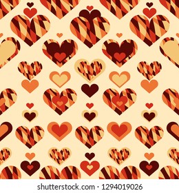 Simple seamless pattern with heart symbol. Eps 10