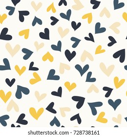 simple seamless pattern with hearts. Vector seamless background