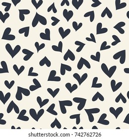 simple seamless pattern with hearts. Vector seamless background