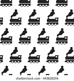 simple seamless pattern locomotive