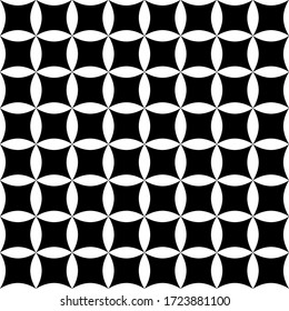 Simple seamless pattern of monochrome geomerty figures