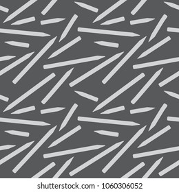 simple seamless pattern nail sharp grey iron nail