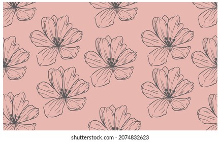 simple seamless pattern with pink background.