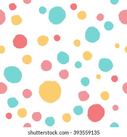 Simple seamless pattern with polka dots. Seamless pattern can be used for wallpapers, pattern fills, web page backgrounds, background textures.