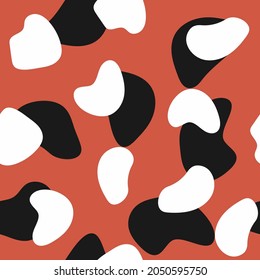 Simple seamless pattern with repeating abstract shapes. Vector illustration.