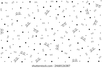 Simple seamless pattern with Scribble Doodle element. Scrawl ornament isolated white background. Editable stroke. EPS 10