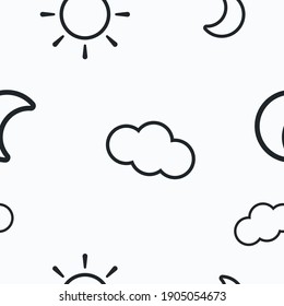 A simple seamless pattern of the sky.