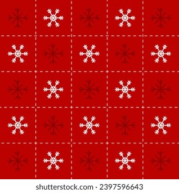 simple seamless pattern with snow flower elements