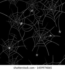 Simple seamless pattern with spederweb for greeting halloween postcardor wallpaper