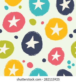 Simple seamless pattern with stars. Background can be used for wallpapers, pattern fills, web page backgrounds, surface textures.