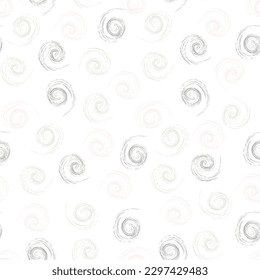 Simple seamless pattern with swirls on a white background