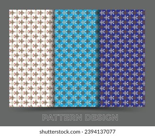 simple seamless pattern template design with three color