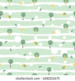 Simple Seamless Pattern with Trees. Fores/Woods. vector Illustration