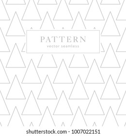 Simple seamless pattern with triangles. Light collection. Textured background design. Template for prints, wrapping paper, fabrics, covers, flyers, banners, posters and placards. Vector illustration.