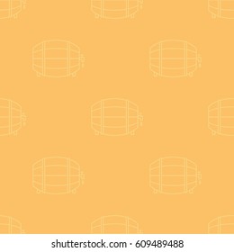 Simple seamless pattern. Vector background with wine barrels. Can be used for wallpaper, surface textures, scrapbooking, fabric prints. For travel agency products, tour brochure, excursion banner.
