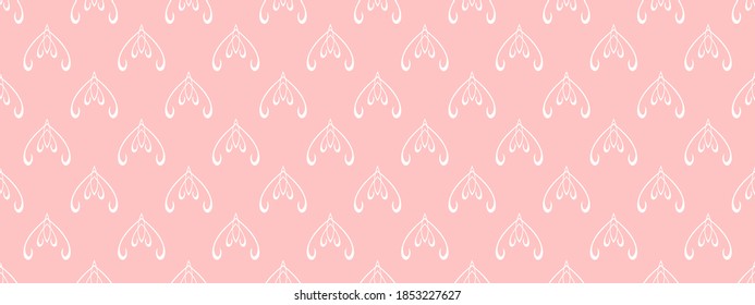 Simple seamless pattern in vintage style, pink background, wallpaper texture, vector image