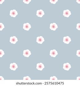 Simple seamless pattern with water colors winters flowers
