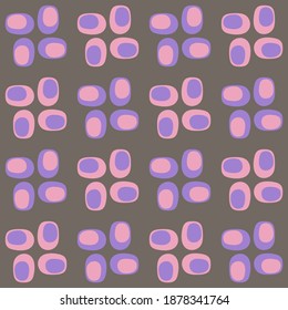 Simple seamless pattern for web, advertising, textiles, prints and any design projects. Abstract retro shapes will decorate any surface or thing and make it attractive.