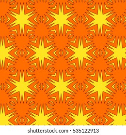 Simple seamless pattern of yellow and orange.Seamless background.Pattern - seamless floral vector floral yellow  and orange texture.
