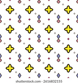 Simple seamless pattern yellow stars