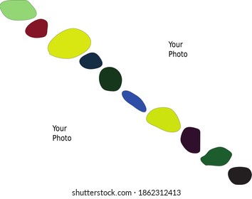 Simple seamless shapes for photo frame