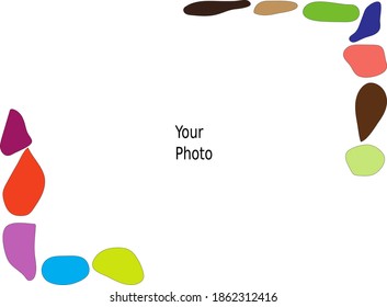 Simple seamless shapes for photo frame