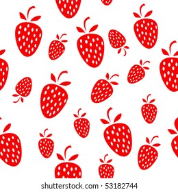 Simple seamless strawberry background