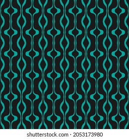 baldosa simple sin soldadura con ornamentos abstractos de color negro sobre un fondo verde claro, vector