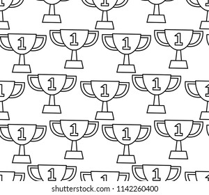 Simple seamless trophy pattern