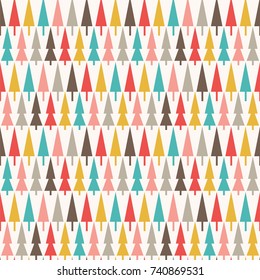 Simple seamless vector pattern with Christmas trees.