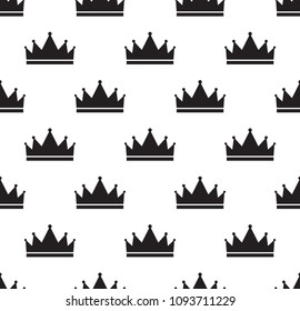 Simple seamless vector pattern with crown