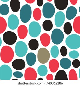 Simple seamless vector pattern with ellipses.