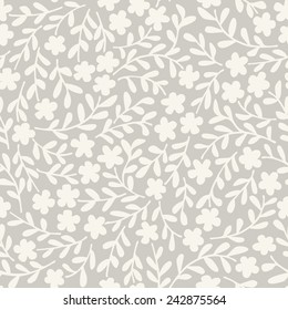 Simple seamless vector pattern with flowers