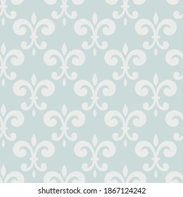 Simple seamless wallpaper texture, background pattern. Color light green. Retro ornament for decoration. Template for wallpaper design, seamless pattern, greeting cards. Vector graphics.