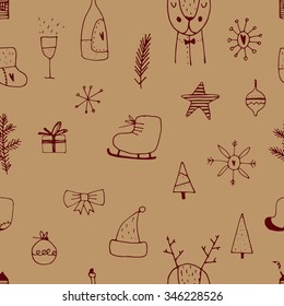 Simple seamless winter pattern. Vector illustration.