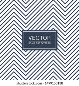 Simple seamless zigzag pattern. Blue and white geometric texture - vector minimalistic background.