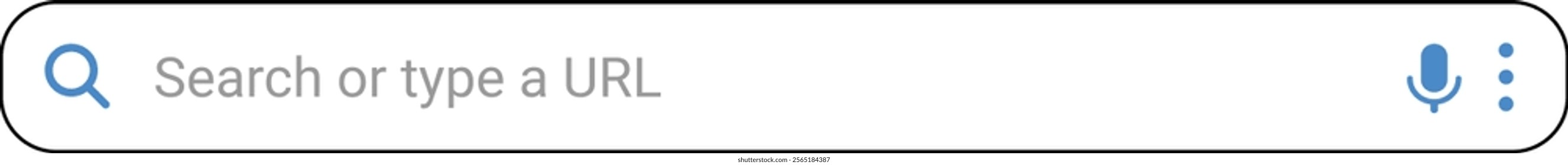 Simple search bar design for user interface. Vector illustration.