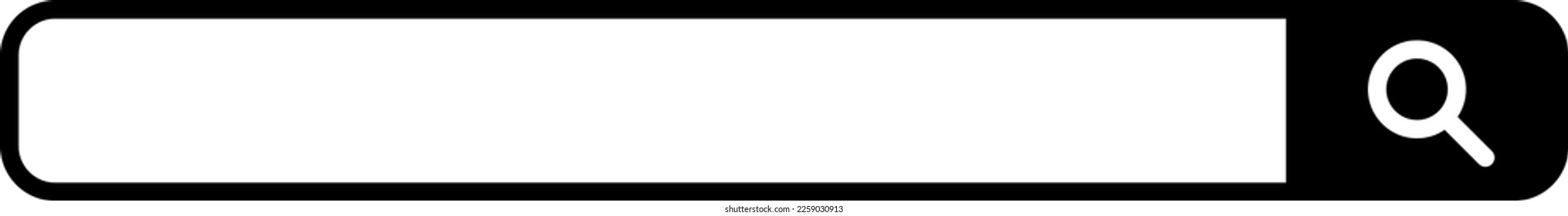 Simple search bar and magnifying glass icon