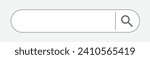 Simple search bar as part of user interface design. Vector illustration.	
