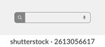 Simple search bar as part of user interface design. Vector illustration.	
