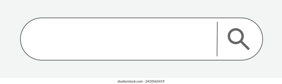 Simple search bar as part of user interface design. Vector illustration.	
