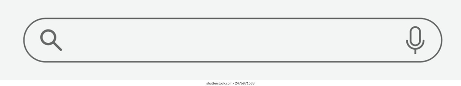 Simple search bar as part of user interface design. Vector illustration.	