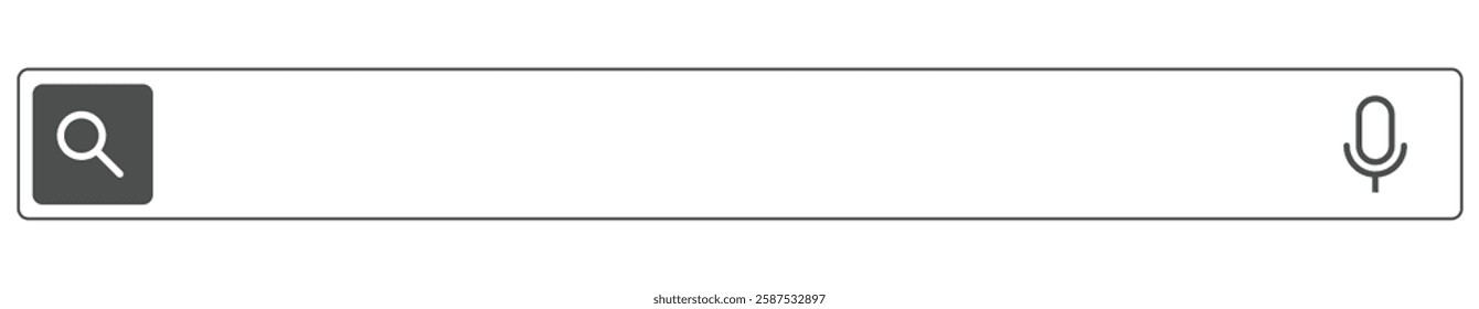 	
Simple search bar as part of user interface design. Vector illustration.	

