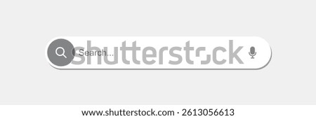 Simple search bar as part of user interface design. Vector illustration.	